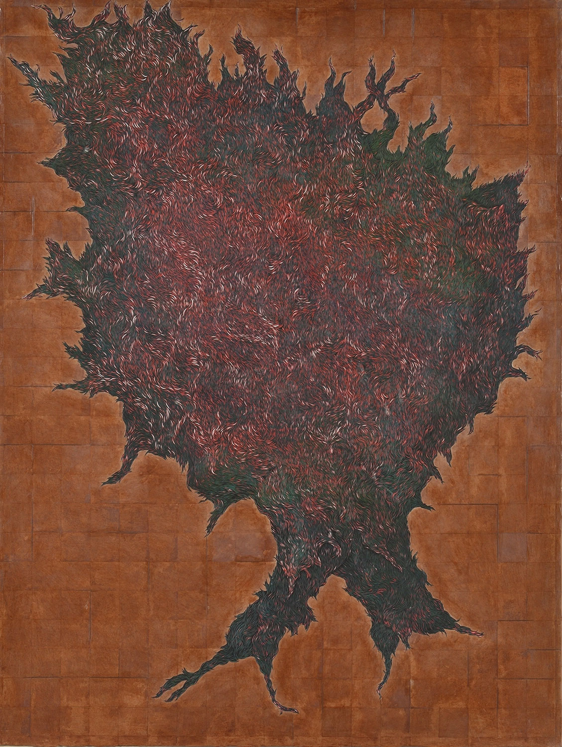 Carve Painting(red-green-white-black)